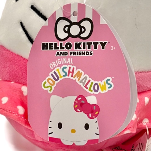 SQUISHMALLOWS 8" Hello Kitty & Friends Love Squad Hello Kitty Pink Heart Dress - Picture 5 of 8